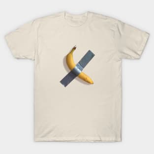 Banana Duct taped to a T-Shirt